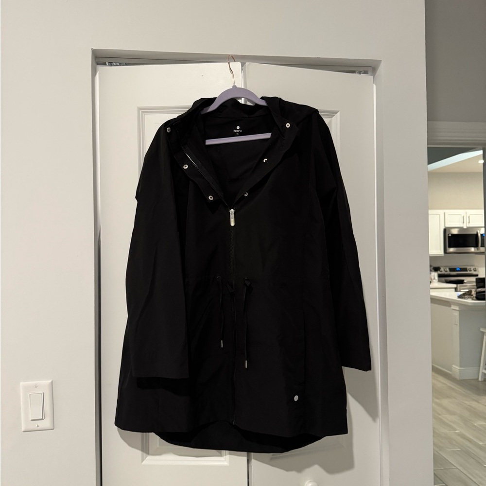 Apana Black Utility Jacket with Hood